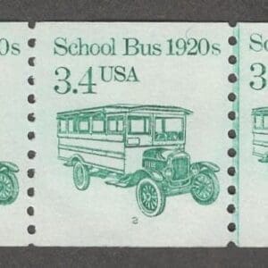 Scott# 2123 "SCHOOL BUS" MNH PNC5, PLATE#2, NICELY CENTERED