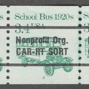 Scott# 2123a "SCHOOL BUS" MNH PRECANCEL PNC5, PLATE #2