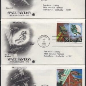Scott# 2741-45a "SPACE FANTASY" (3) PCS FIRST DAY COVER SET