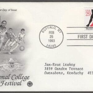 Scott# 2748 "WORLD UNIVERSITY GAMES-BUFFALO" POSTAL COMMEMORATIVE FDC