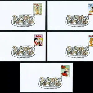 Scott# 4467-71 "SUNDAY FUNNIES" DCP FIRST DAY COVER SET (5)
