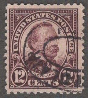 Scott# 564 "GROVER CLEVELAND" USED FLAT PLATE, NICELY CENTERED