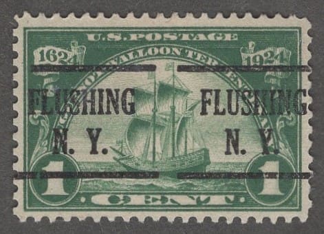 Scott# 614 HUGUENOT-WALLOON, FLUSHING, N.Y. PRECANCEL * CHOICE *