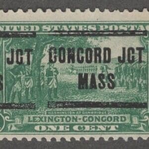 Scott# 617 "LEXINGTON CONCORD" WITH A CONCORD JCT. MASS PRECANCEL