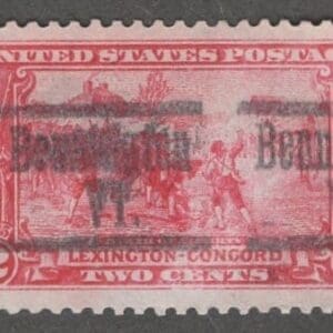Scott# 618 "LEXINGTON CONCORD" BENNINGTON, VT PRECANCEL
