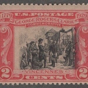 Scott# 651 "SURRENDER OF FORT SACKVILLE" MNH WITH MAJOR VIGNETTE SHIFT