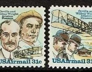 Scott# C91-92 "WRIGHT BROTHERS" MNH SE-TENANT SINGLES SET (2) NICELY CENTERED