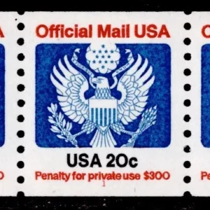 Scott# O135 "OFFICIAL MAIL" MNH PNC5 P# 1, NICELY CENTERED