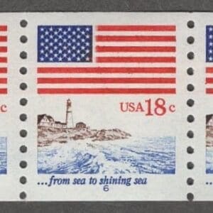 Scott# 1891 "SEA TO SHINNING SEA" MNH PNC3, PLATE# 6, NICELY CENTERED