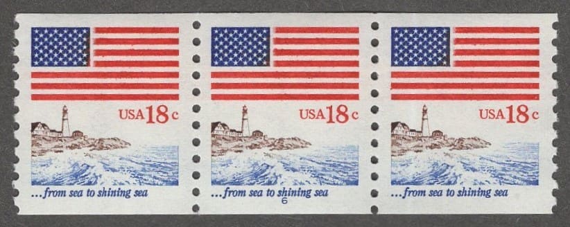 Scott# 1891 "SEA TO SHINNING SEA" MNH PNC3, PLATE# 6, NICELY CENTERED