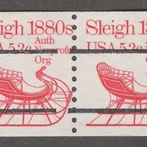 Scott# 1900a "SLEIGH" TRANSPORTATION SERIES MNH PRECANCEL COIL PAIR