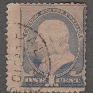 Scott# 212 "FRANKLIN" SERIES of 1887 USED, BALTIMORE CDS