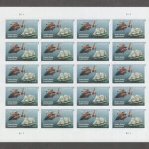 Scott# 5008 "U.S. COAST GUARD" MNH FULL SHEET (20) NICELY CENTERED
