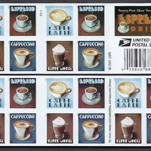 Scott# 5569-72 "ESPRESSO DRINKS" MNH BOOKLET PANE (20)