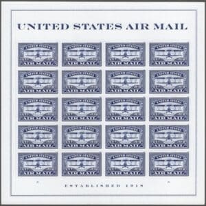 Scott# 5281 "CENTENNIAL AIR MAIL-JENNY" MNH FULL SHEET (20)