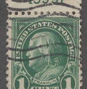 Scott# 552 "FRANKLIN" FLAT PLATE PERF 11 USED PLATE #15991 SINGLE