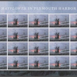 Scott# 5524 "MAYFLOWER in PLYMOUTH HARBOR" MNH FULL SHEET (20)