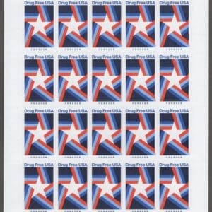 Scott# 5542 "DRUG ABUSE" MNH SHEET (20) NICELY CENTERED