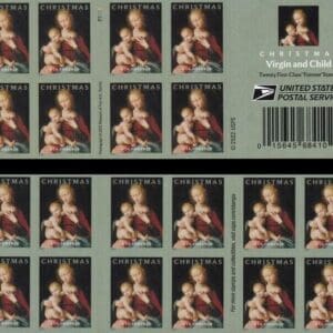 Scott# 5721 "VIRGIN and CHILD" BOOKLET PANE (20) NICELY CENTERED