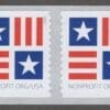 Scott# 5756a "PATRIOTIC BLOCK-NON PROFIT" VARIETY, WIDE SPACED DATE MNH COIL PAIR