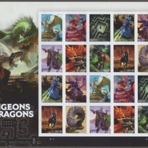 Scott# 5909-18 "DUNGEONS & DRAGONS" FULL SHEET (20) MNH