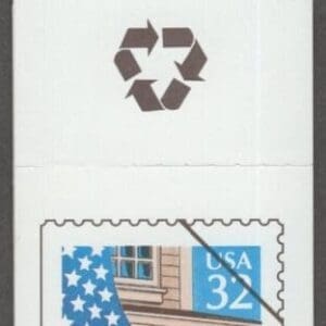 Scott# 2921c BK227A FLAG OVER PORCH MNH 1997 BOOKLET (15) PLATE#11111 - Image 2