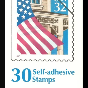 Scott# 2921c BK228A FLAG OVER PORCH MNH 1997 BOOKLET (30) PLATE#11111 - Image 2
