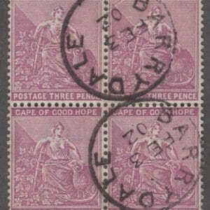 CAPE of GOOD HOPE Scott# 46 "ALLEGORY of HOPE" USED BLOCK (4)