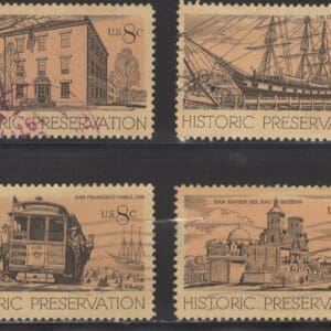 Scott# 1440-43 "HISTORIC PRESERVATION" USED SINGLES SET (4)