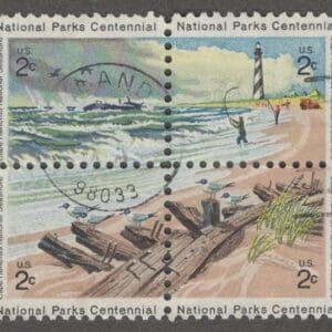 Scott# 1448-51 "NATIONAL PARKS - CAPE HATTERAS" BLOCK (4) USED