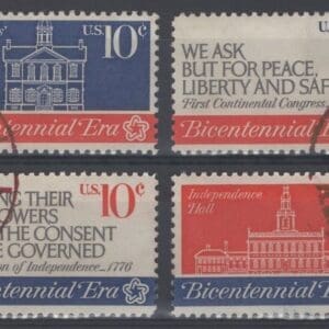 Scott# 1543-46 "AMERICAN REVOLUTION BICENTENNIAL" USED SINGLES SET (4)