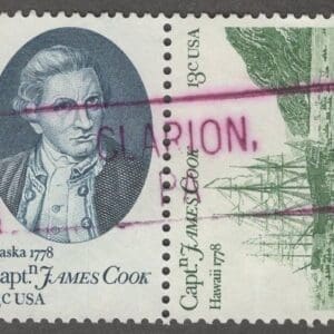 Scott# 1732-33 "CAPTAIN JAMES COOK-RESOLUTION" USED SE-TENANT PAIR