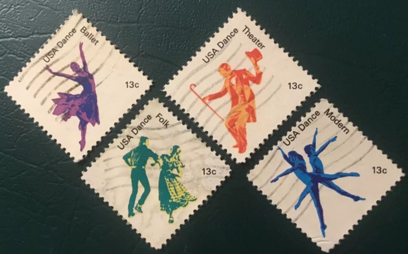 Scott# 1749-52 "AMERICAN DANCE" USED SINGLES SET (4) NICELY CENTERED