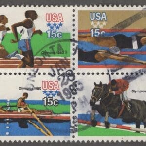 Scott# 1791-94 "22nd SUMMER OLYMPICS" USED BLOCK (4) NICELY CENTERED