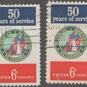 Scott# 1421-22 "DAV-POW SERVICEMEN" USED SINGLES SET (2)