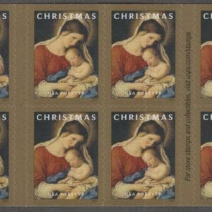 Scott# 5940 "MADONNA & CHILD" MNH BOOKLET PANE (20) NICELY CENTERED