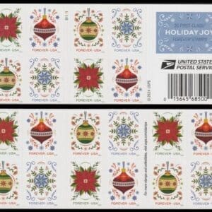 Scott# 5941-44 "HOLIDAY JOY" BOOKLET PANE (20) MNH, NICELY CENTERED