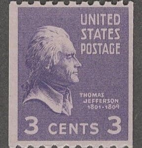 Scott# 851 "JEFFERSON PRIXIE" MNH PRESIDENTIAL SERIES COIL SINGLE