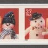 Scott# 3680-83 HOLIDAY SNOWMEN MNH COIL STRIP (4) WITH PLATE #