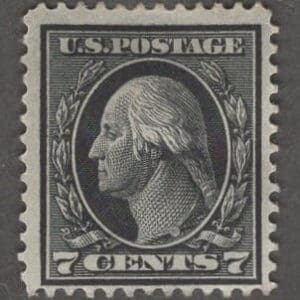 Scott# 407 "WASHINGTON" MINT, PERF 12, FLAT PLATE SLWMK NICELY CENTERED
