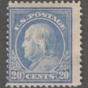 Scott# 419 "FRANKLIN" MINT PERF 12, SLWMK SINGLE