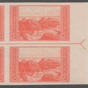 Scott# 757 "NAT'L PARKS-GRAND CANYON" MNH RIGHT HORIZ. ARROW LINE BLOCK (4)