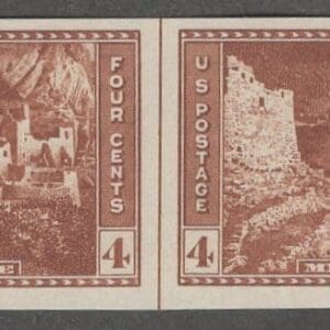 Scott# 759 "MESA VERDE-NAT'L PARK" MNH HORIZ. PAIR WITH VERT. CENTERLINE