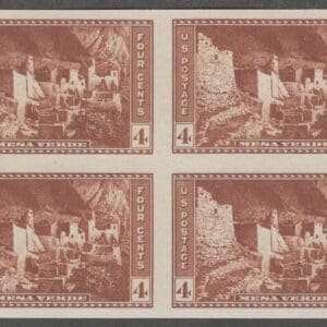 Scott# 759 "MESA VERDE - NATIONAL  PARKS" MNH BLOCK (4) NGAI