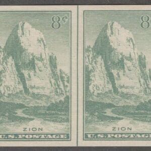 Scott# 763 "ZION PARK-NAT'L PARKS" MNH HORIZ. PAIR W/VERTICAL LINE