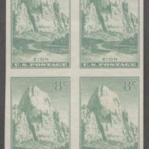 Scott# 763 "ZION PARK-NAT'L PARKS" MINT BLOCK (4) NGAI, NICELY CENTERED
