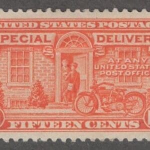 Scott# E13 "MOTORCYCLE DELIVERY" MINT, VERY NICELY CENTERED