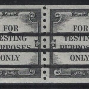 Scott# TD107A "TEST STAMP" MNH PRECANCEL COIL PAIR, NICELY CENTERED