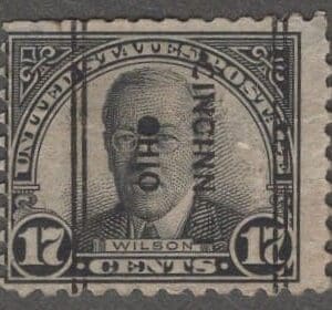 Scott# 697 "WOODROW WILSON" USED, CINCINNATI DLE PRECANCEL