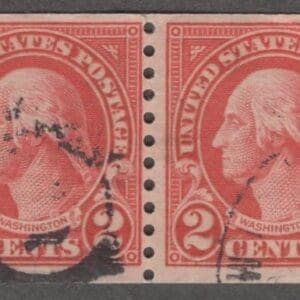 Scott# 599 "WASHINGTON" USED TYPE I ROTARY PRESS PAIR